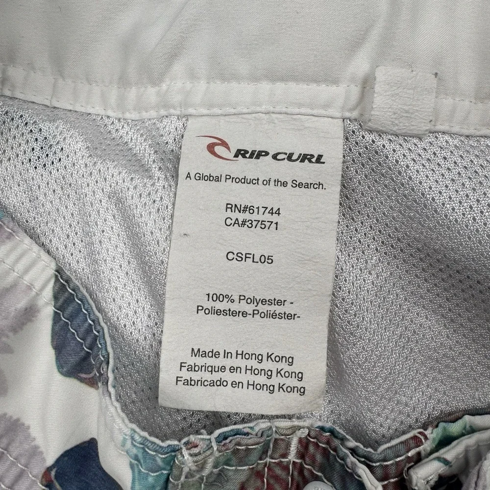 Ripcurl Board Shorts Men's 32 Surf Swim Trunks Floral Y2K Beach Tropical Summer